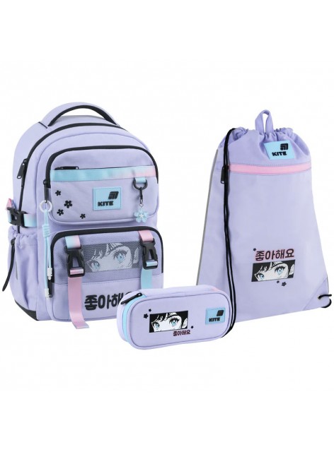 Рюкзак в комплекті 3 в 1 Sakura KITE K26-1022M-1+601M-44+662-8 Рюкзак в комплекті 3 в 1 Sakura KITE K26-1022M-1+601M-44+662-8