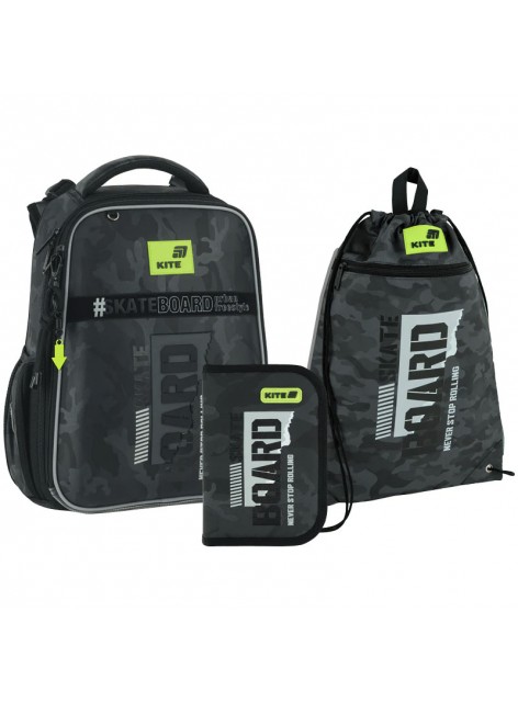 Рюкзак в комплекті 3 в 1 SK8 Board KITE K26-531M-2+601M-12+621-6 Рюкзак в комплекті 3 в 1 SK8 Board KITE K26-531M-2+601M-12+621-6