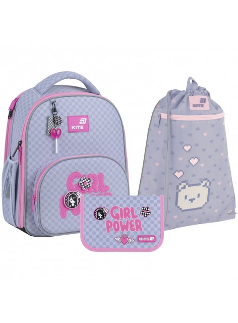 Рюкзак в комплекті 3 в 1 Girl's Power KITE K26-556M-1+601M-18+621-5 Рюкзак в комплекті 3 в 1 Girl's Power KITE K26-556M-1+601M-18+621-5