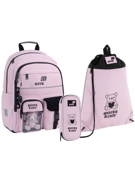 Рюкзак в комплекті 3 в 1 Quirky&Cute KITE K26-584M-1+601M-47+662-11 Рюкзак в комплекті 3 в 1 Quirky&Cute KITE K26-584M-1+601M-47+662-11