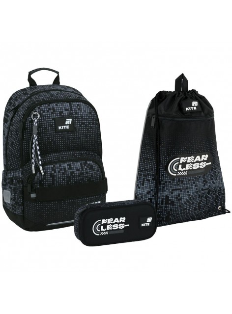 Рюкзак в комплекті 3 в 1 Fearless KITE K26-585M-3+601M-32+662-4 Рюкзак в комплекті 3 в 1 Fearless KITE K26-585M-3+601M-32+662-4