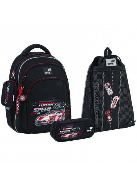 Рюкзак в комплекті 3 в 1 Speed racer KITE K26-763S-2+601M-8+599-2 Рюкзак в комплекті 3 в 1 Speed racer KITE K26-763S-2+601M-8+599-2