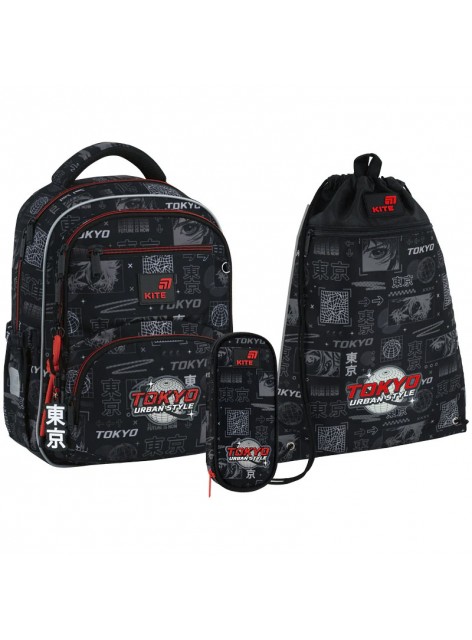 Рюкзак в комплекті 3 в 1 Tokyo KITE K26-773M-5+601M-36+599-18 Рюкзак в комплекті 3 в 1 Tokyo KITE K26-773M-5+601M-36+599-18