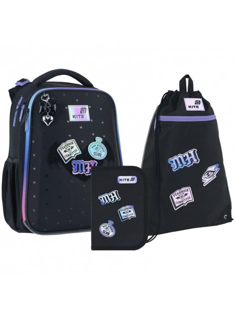Рюкзак в комплекті 3 в 1 Monster High KITE MH26-531M+601M-1+622 Рюкзак в комплекті 3 в 1 Monster High KITE MH26-531M+601M-1+622