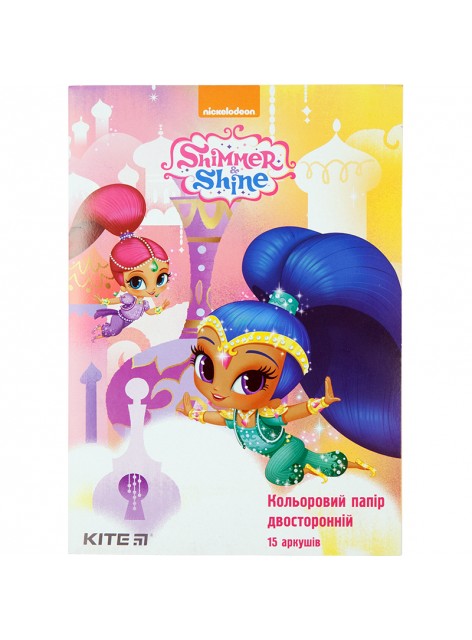 Бумага цветная двусторонняя Shimmer&Shine KITE SH18-250