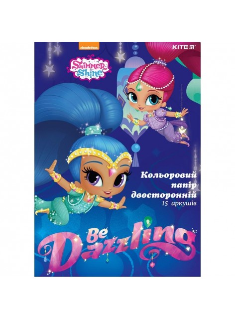 Бумага цветная двусторонняя Shimmer&Shine KITE SH19-250