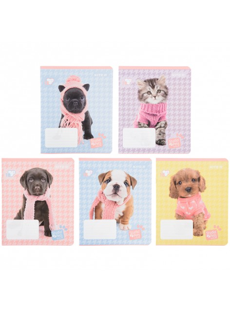 Зошит 18 аркушів, лінія (1 шт.) KITE Studio Pets SP22-237