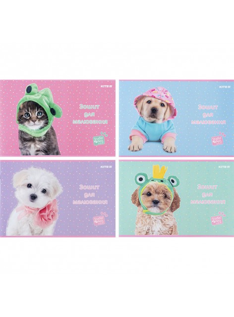 Зошит для малювання А4, 24 аркуша Kite Studio Pets SP24-242