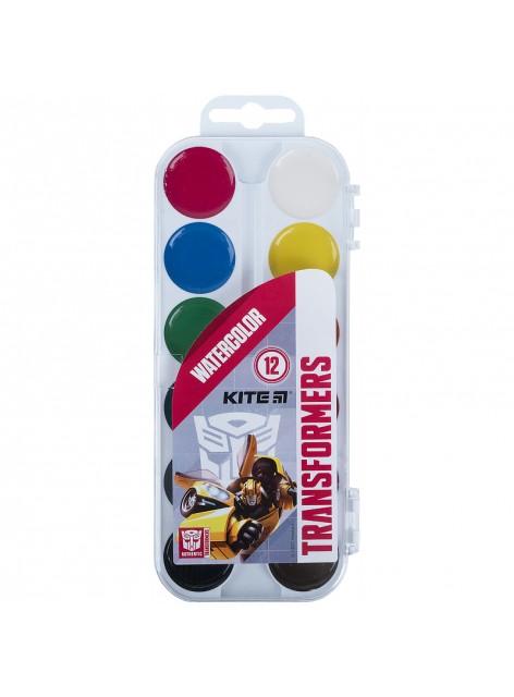 Краски акварельные, 12 цветов KITE Transformers TF21-061 Краски акварельные, 12 цветов KITE Transformers TF21-061