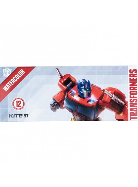 Фарби акварельні 12 кольорів KITE Transformers TF22-041