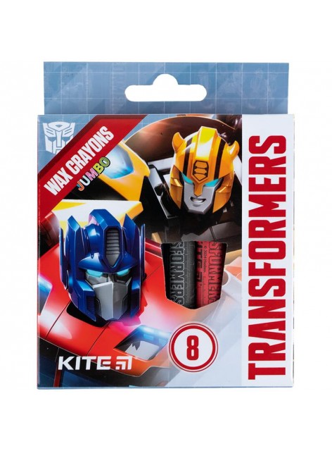 Крейда воскова Jumbo, 8 кольорів Kite Kite Transformers TF24-076