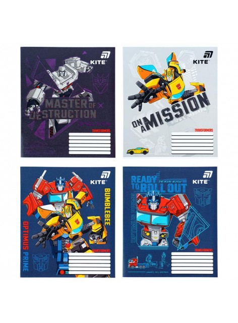 Зошит 12 аркушів, коса лінія (1 шт.) Kite Transformers TF26-235 Зошит 12 аркушів, коса лінія (1 шт.) Kite Transformers TF26-235