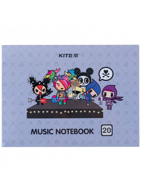 Зошит для нот А5, 20 аркушів KITE Tokidoki TK24-405