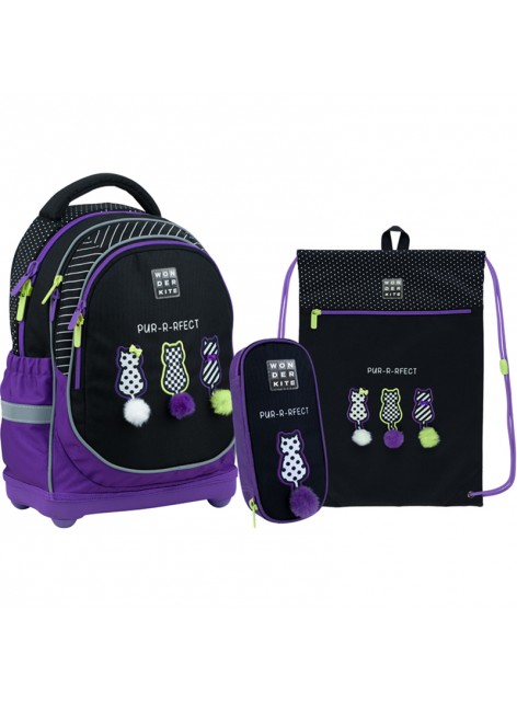 Шкільний набір 3 в 1 Wonder Kite Pur-r-rfect SET_WK22-724S-3