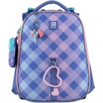 Рюкзак шкільний каркасний Kite Purple Chequer K24-531M-2