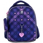 Рюкзак шкільний каркасний Kite Check and Hearts K24-555S-1