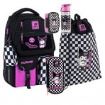 Рюкзак в комплекті 3 в 1 Kuromi KITE HK25-2587M-2+601M-4+662-4