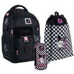 Рюкзак в комплекті 3 в 1 Kuromi KITE HK25-2597L+601M-4+662-4