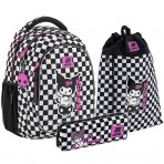 Рюкзак в комплекті 3 в 1 Kuromi KITE HK25-8001M+601M-4+642
