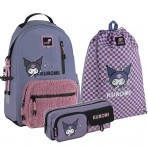 Рюкзак в комплекті 3 в 1 Kuromi KITE HK25-949M+600L-2+2701-1