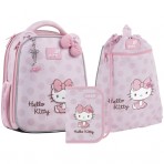Рюкзак в комплекті 3 в 1 Hello kitty KITE HK26-555S-2+601M-2+621-1