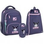 Рюкзак в комплекті 3 в 1 Kuromi KITE HK26-773M+601M-9+599-3
