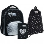 Рюкзак в комплекті 3 в 1 Black&Silver KITE K26-556M-2+601M-14+622-5