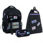 Рюкзак в комплекті 3 в 1 Monster High KITE MH26-1022M+601M-1+662