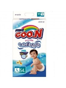 Подгузники GOO.N для детей 9-14 кг (размер L, на липучках, унисекс, 54 шт)