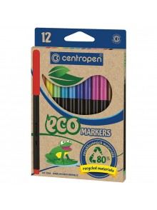Фломастери Еко 12 кольорів CENTROPEN 2560-12
