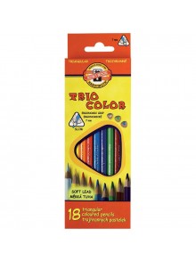 Карандаши цветные KOH-I-NOOR TRIOCOLOR, 18 цветов