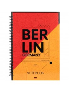 Блокнот на спирали А5, 96 листов AXENT 8032-05-A Flags Berlin