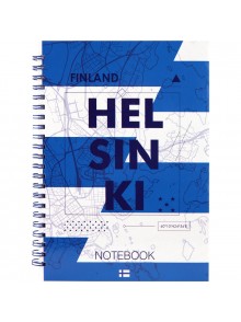 Блокнот на спирали А5, 96 листов AXENT 8032-06-A Flags Helsinki