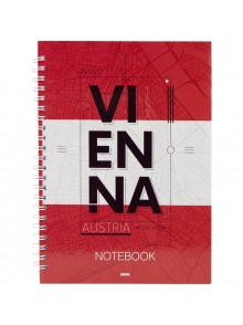 Блокнот на спирали А5, 96 листов AXENT 8032-07-A Flags Vienna