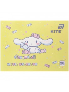 Зошит для нот А5, 20 аркушів Kite Cinnamoroll CR26-405