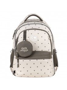 Рюкзак шкільний GoPack Beige Polka Dots GO26-182M-3