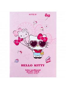 Картон кольоровий двосторонній, А4 Kite Hello kitty HK24-255