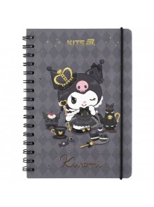 Блокнот на спіралі A5, 80 аркушів Kite Kuromi HK25-190