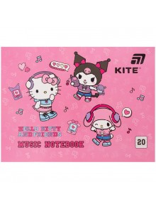 Зошит для нот А5, 20 аркушів Kite Hello Kitty HK26-405