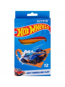 Пластилін восковий, 12 кольорів Kite Hot Wheels HW23-086