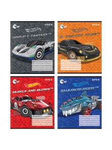 Зошит 12 аркушів, коса лінія (1 шт.) KITE Hot Wheels HW24-235