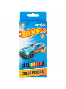 Олівці кольорові 12 кольорів Kite Hot Wheels HW25-053