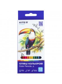 Олівці кольорові 12 кольорів Kite Classic K-053