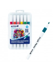 Маркери акрилові 12 кольорів Kite Creative K-1156