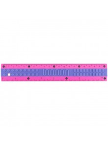 Лінійка пластикова 20 см Kite Classic K-1268-1 рожево-фіолетова