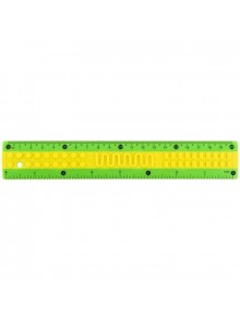 Лінійка пластикова 20 см Kite Classic K-1268-3 зелено-жовта