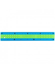 Лінійка пластикова 20 см Kite Classic K-1268-4 синьо-зелена