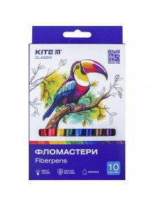 Фломастери 10 кольорів Kite Classic K-455