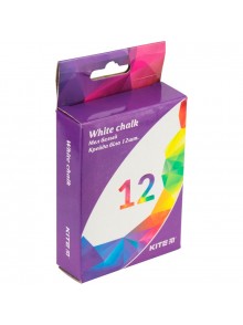 Мелки белые, 12 шт. KITE K18-079-12
