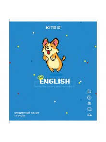 Тетрадь 48 листов, линейка, english KITE K21-240-10